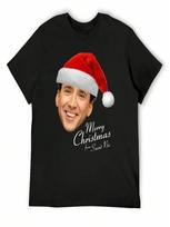 Merry Christmas From St Nic-Olas Cage T-Shirt Oversized Cheap Stuff Personalized T-Shirt Anime T-Shirt Plus Size unisex Clothing S įvairiaspalvis