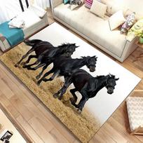 3D Animal Pentium Fine Horse Area Rug Large,Carpet Rug for Living Room Bedroom Sofa Doormat Decoration,kids Non-slip Floor Mat 40x60cm 16x24 inch