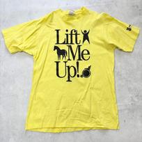 Vintage T Shirt Mens Large Yellow Single Stitch Graphic Print 90s USA S