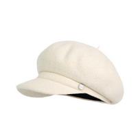 Dome Wool Beret Cap Solid Color Octagonal Brimless Hat Simple Women Artist Hat  Daily