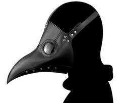 Plague Mask Costume, Halloween Costume, Airsoft Mask, Gas Mask, Toy, Doctor Cosplay, Unisex (Black)