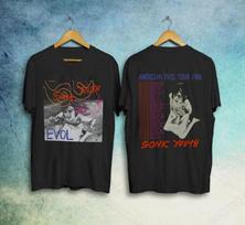 Sonic Youth Amerikietiški Evol marškinėliai Unisex Juodi Medvilniniai S-5XL Gerbėjams M