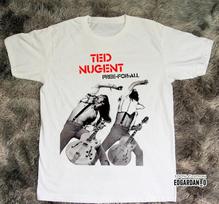 Ted Nugent Free For All Album Band Heavy Cotton White Unisex T-shirt S-5XL XXXXL