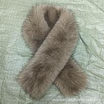 Double-Sided Plush Faux Fox Fur Scarf: Versatile, Thick Winter Neck Warmer 88 cm
