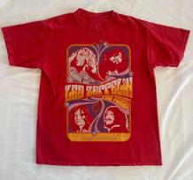 Led Zeppelin IV 1972 Los Angeles Tour Unisex Red Cotton T-shirt Reprint M
