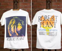 Vintage Robert Plant 1990 Manic Nirvana Concert T-shirt size S-5XL S