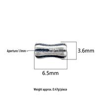 S999 Sterling Silver Slim Barrel Beads: Bamboo Tube Spacer Beads for DIY Bracelets & Necklaces Sterling Silver 999