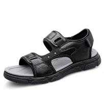 Cross-Strapped Open-Toe Velcro Slip-On Sandals - Lightweight Casual Summer Beach Shoes 40