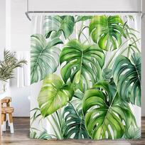 Atogrąžų Lapai Monstera Dušo Užuolaida Džiunglių Miško Žali Lapai Augalai Žalumynai Vonios Kambario Dekoracijos Nordic Moderni Vonios Užuolaida (as the picture,W90xH180cm)