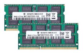 PC3-10600 (DDR3-1333) SO-DIMM 4GB x 2 modules, 1.5V 204-pin, Memoringo brand, for laptops, compatible with Mac & Windows.
