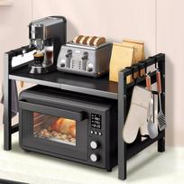 Microwave Oven Rack Adjustable Kitchen Microwave Stand with Cutting Boards Stand Kitchen Storage Rack Desktop Organization