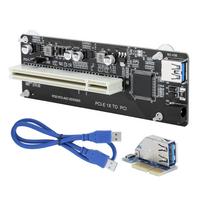 PCIE-to-Dual PCI Adapter Resin Riser Expansion Card with 0.6m Connection Cable for WINXPfor Win78102003 for MacOSfor LINUX+