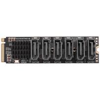 Xsdjasd PCIE Adapter Card M.2 NVMe - Card M.2 NVMe - 3.0 PCIE - 6Gbps x 6 Port Expansion Card 1166