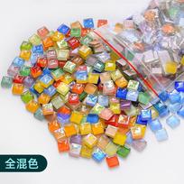 450 Pieces of Colored Crystal Glass 1cm Mosaic Collage Creative Art Children's Handmade DIY Material super hundreds of colors mixed
