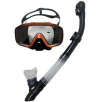 Large Frame Anti-Fog Silicone Diving Mask & Snorkel Set for Adults - Waterproof One Size