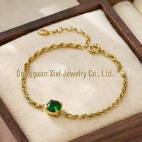 Light Luxury Water Drop Nano Glass Bracelet - December Birthstone