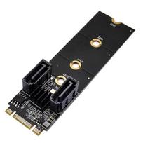 ChenYang M.2 NGFF Key B+M 1~2 SATA 3.0 6Gbps Mainboard Header Port Hard Drive Expansion Card Adapter JMB582 2230224222602280mm