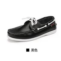 Autumn new men's trend versatile flat-soled leather shoes fashion sailing shoes outdoor leisure low-top trendy shoes men 39