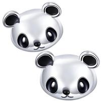 Kolczyki Srebrne Kolczyki Dla Dziewczynki Panda Srebro 925 Kolczyki Trusky
