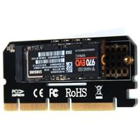 M.2 SSD PCIE Adapter Aluminum Alloy Shell LED Expansion Card Computer Adapter Interface M.2 NVMe SSD NGFF To PCIE 3.0 X16 Rise