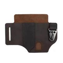 EDC Multitool Leather Sheath Tactical Knife Pouch Flashlight Storage Bag Outdoor Camping Hunting Pocket Organizer Tools