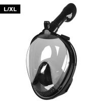 Full Dry Snorkel Mask Silicone Full Face Anti-Fog Panoramic View Diving Mask for Snorkeling Gear-M4