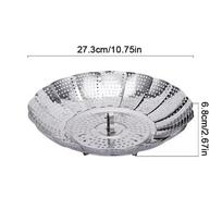 Stainless Steel Folding Dish Steam Expandable Multi-Function Steamer Plate Lotus Leaf Shape Vegetable Fruit Basket