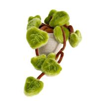 Lifelike Green Vine Simulated Pothos Soft Fluffy 18CM Potted Plant Desktop Ornament Heart Leaf Potted Plant Room Decor