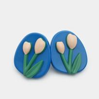Fashion Colorful Flowers Tulip Metal Buttons For Sewing Wedding Suit Jacket Clothing Decorative Buttons 10PCS /Lot 20mm