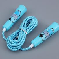 Adjustable Cartoon Handle Jump Rope for Kids - Cotton & PVC Rope