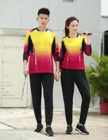 Winter Quick-Dry Breathable Long Sleeve Volleyball and Badminton Uniform Set for Men and Women Women's XL