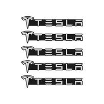 5/10Pcs 3D Aluminum Car Audio Stereo Speaker Badge Emblem Sticker For Tesla Coil Model 3 Y X Cybertruck Roadster Juguete Bonina