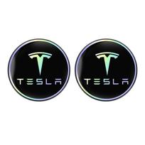 2Pcs Car Laser Coasters Anti-Slip Waterproof Water Cup Pads For Tesla Model 3 Model S Model X Model Y Cybertruck Roadster SpaceX