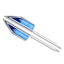 2Pcs Car Fender Metal Badge Sticker Decorative Decals For Lexus F SPORT LBX NX RX 350h 450h Plug-in Hybrid ES UX 300e GS GX IS L
