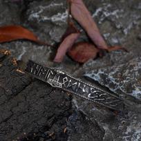 Solid Stainless Steel Viking Runes Thor's Hammer Two-Color Bracelet Bangle Jewelry senovės sidabro spalva