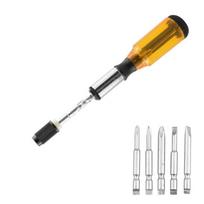 Replaceable Heads Spiral Ratchet Screwdriver Precision Screw Driver Bit  Home Appliance Repair 1set