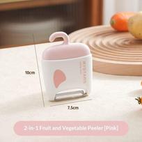 Vegetable Peeling Tool Multifunctional Non Slip Handle Scraper Vegetables Kitchen Peeler With Brush For Cucumber Carrot Pear rožinė