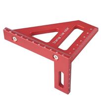 3D daugialypio kampo matavimo liniuotė 45/90 laipsnių plastikinis dailidės kampainis transportyras brėžimo linijos liniuotė kampainis trikampis išdėstymo įrankis raudona