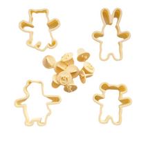 Animal Expression Cookie Mold Set Cute Panda Bear Stamp Kit Fondant Mold 4 PCS Set Cartoon Cake Decoration Moulds Fondant Cake geltona