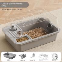 Double Layer Hamster Cage Transparent Cover Running Wheels Hamster Habitat Ventilated Small Pet House Villa for Bunny Mice pilka