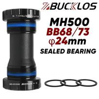 BUCKLOS Bicycle Bottom Bracket Ceramic Bearing BB MTB Road Bike BB68/73mm Bottom Bracket 24mm BSA Threaded Sealed BB Bike parts MH500-Black