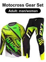 motocross gear set Enduro cross Jersey Pant Kits Racer Gear Set Off-road Mens Kits Women's mountain Downhill Motorcycle MX XL-36