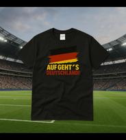 Auf Geht’s Deutschland T-Shirt | German Soccer Fan Tee I German Football Shirt S