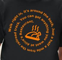 Arlo Guthrie Inspired Thanksgiving T-shirt, Alice's Restaurant, Turkey Tee S