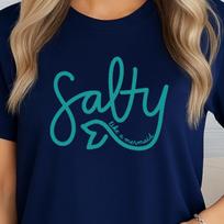 Mermaid Graphic T-shirt, Salty Like A Mermaid Tee, Beach Vibes Shirt, Boatwear 3XL