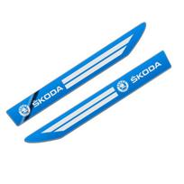 Metal Stainless Steel Side Wing Fender Badge Stylish Door Side Emblem Decal Long Lasting Outdoor Driving Accessories for Skoda