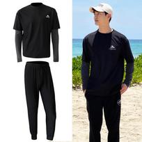 Scuba Diving & Surfing Couple Set: Quick-Dry Long Sleeve & Pants Sun Protection Suit for Men & Women 2XL