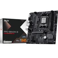 MSI PRO B840M-B Motherboard mATX - Supports AMD Ryzen 900080007000 processors, AM5 - DDR5 memory boost (8000+ MTs OC), PCIe 4.0 x16, M2 Gen4, and