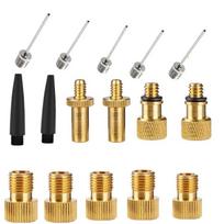 16-Piece Bicycle Valve Adapter Set: SV, AV, DV Compatible Pump Adapters