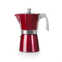 Espreso kavinukas - Ibili - Evva Red - 6 puodeliai - 300 ml - Aliuminio lydinys - Indukcija raudona